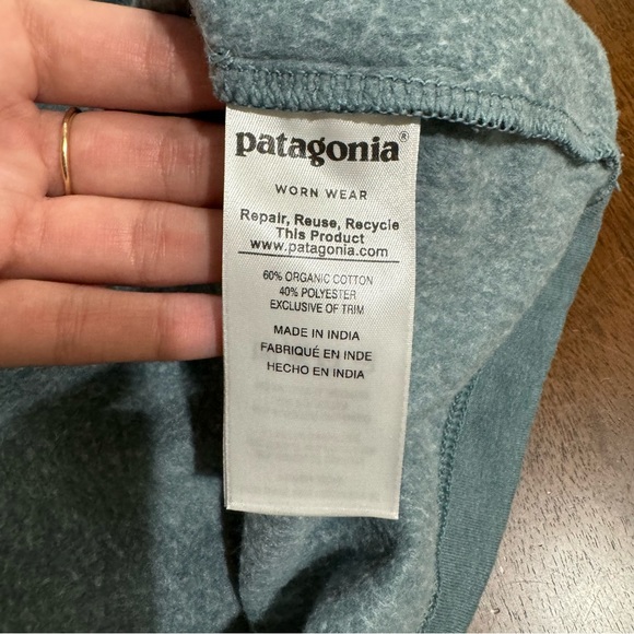 Patagonia Fitz Roy Hex Lightweight Logo Crew Sweatshirt Sweater Size Medium Mens - Picture 6 of 9